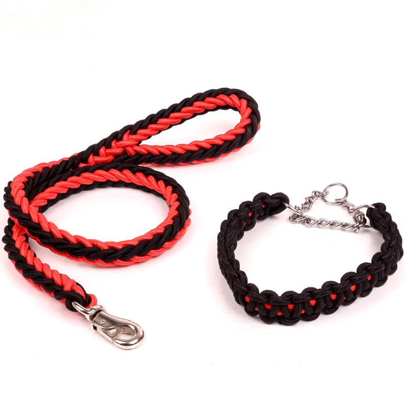 Eight-strand Rope P-chain, Dog Leash, Dog Leash, Pet Leash, Hand-woven Collar for Medium and Large Dogs