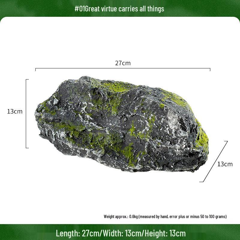 Decorative Fiberglass Faux Stone Ornaments for Aquariums and Landscaping