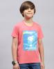 MONTE CARLO Boys Printed Pink & Black Round Neck Half Sleeve Pack of 2 T-Shirt