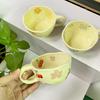 Hand-Pinched Korean Ceramic Mug for Coffee, Milk, Juice, or Breakfast with Floral Design