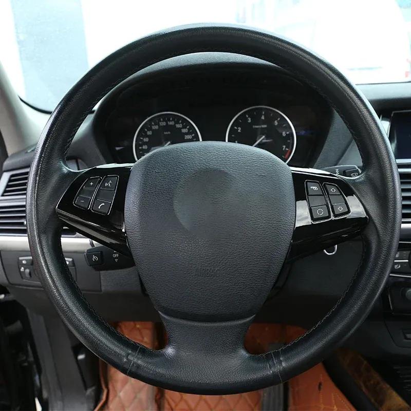 ABS Console Steering Wheel Switch Button Frame Decoration Cover Trim For BMW X5 E70 X6 E71 2009-2013 Interior Car Accessories