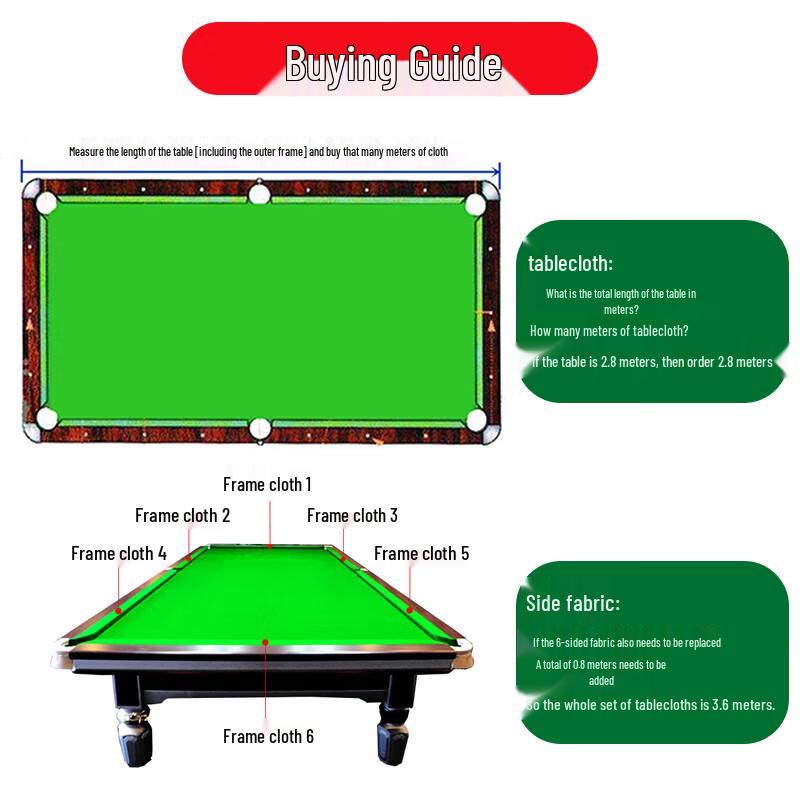 Zhanyuu Chinese 8-Ball Pool Table Felt