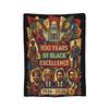 100 Years Black History Beginning 1926 Centennial Africa Blankets  Wool Warm Throw Blankets for Bedding Lounge Spring/Autumn