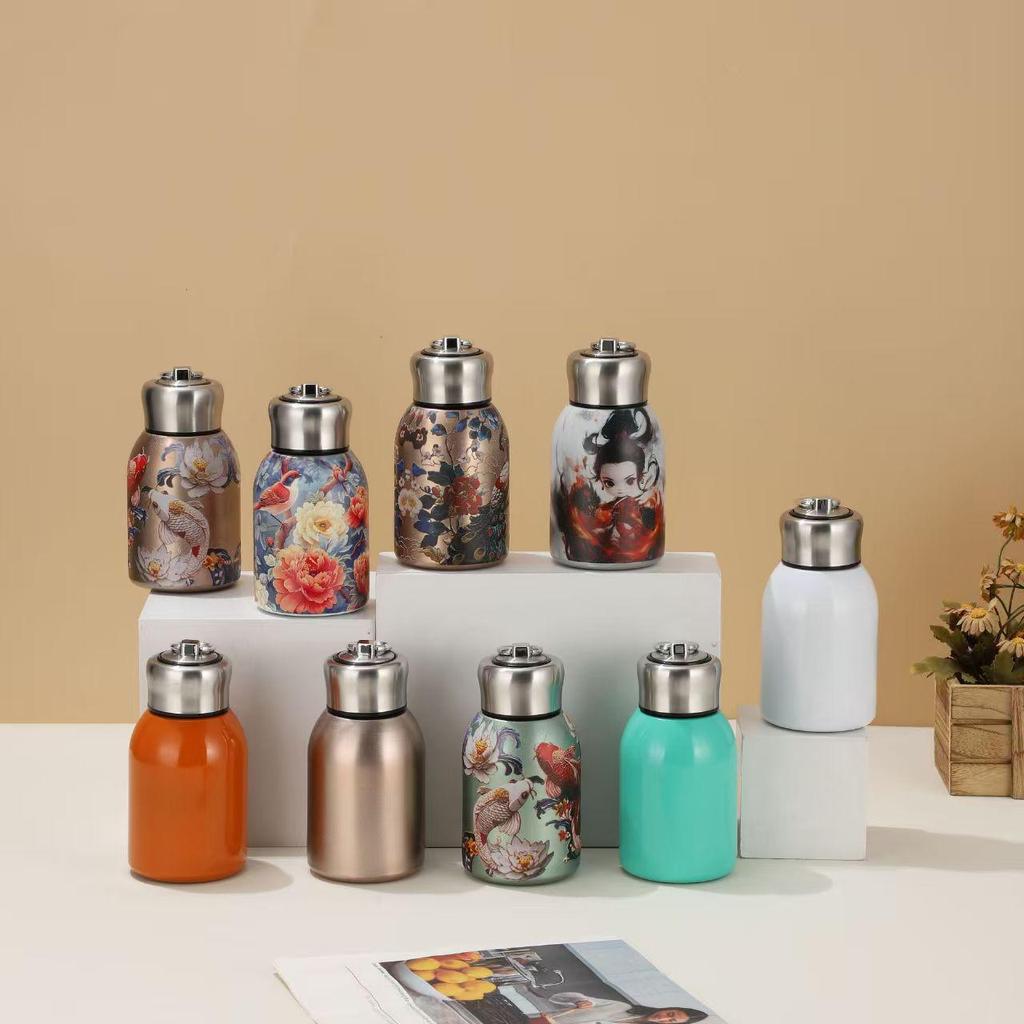 Warm Yue 316 Stainless Steel Mini Thermos Cup - 300ml Portable Office Gift