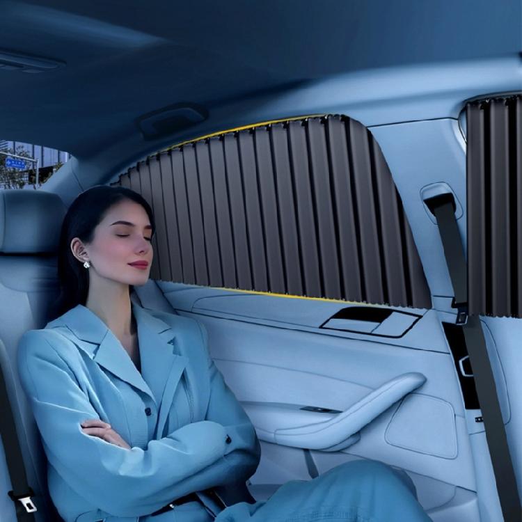 Adjustable Car Sun Shade For Side Window Quick Installation Side Window Curtain Polyester Material Window Sunshade