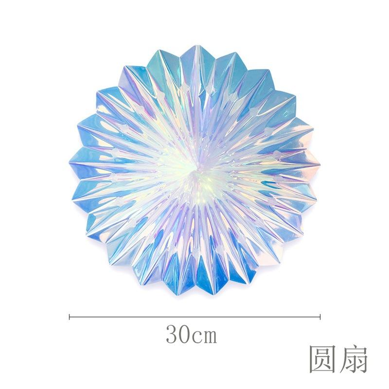 Christmas Hanging Honeycomb Ball Decor Paper Snowflake Garlands Shiny Iridescent Party Decorations Wedding Disco Party Supply