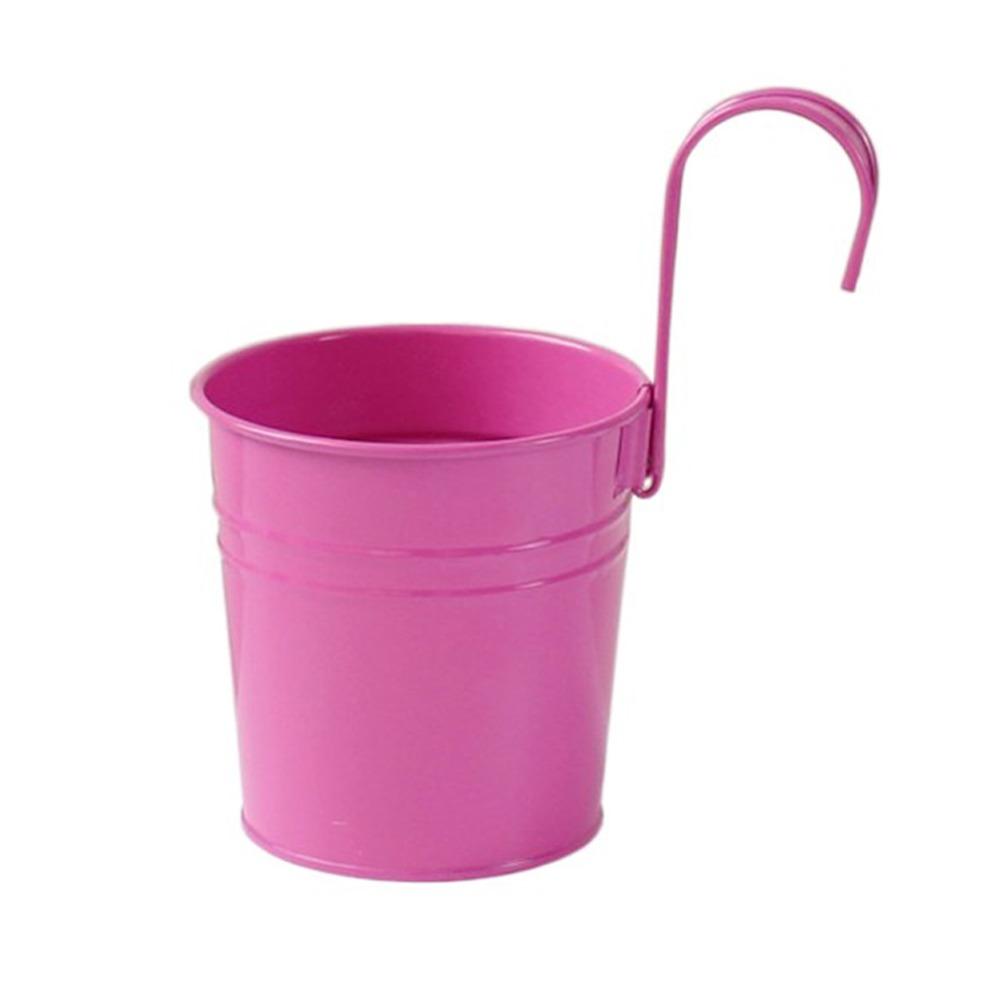 Metal Garden Supplies Iron Planter Balcony Decor Flower Holder Metal Bucket Succulent Basket Hanging Flower Pots