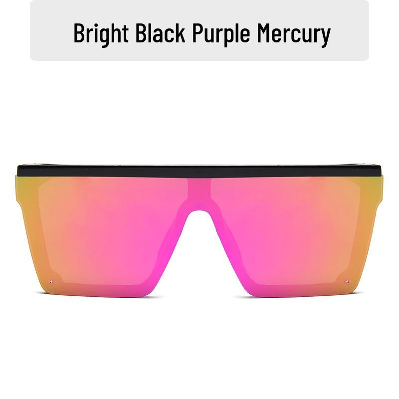 Trendy Large Frame One-Piece Sunglasses in Elephant Grey for Men and Women - Stylish Outdoor Beach Travel Shades