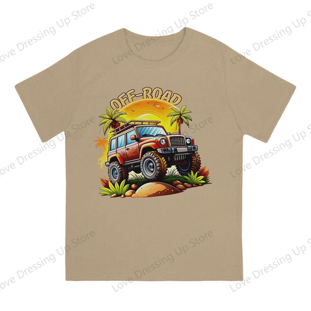 Offroad Adventure With Print Funny Short Sleeved Tshirt Unisex Unisex Trendy Loose Tops