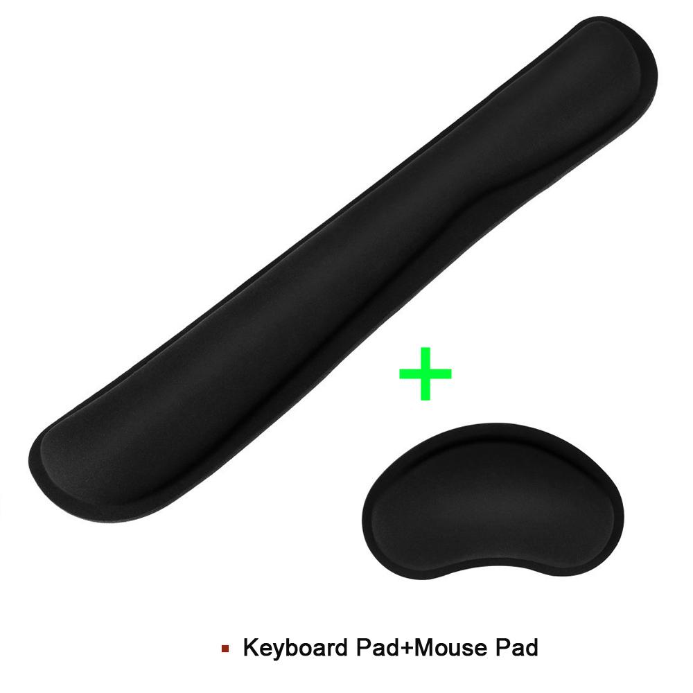 Keyboard Wrist Rest Mouse Pad with Wrist Support Memory Foam Keyboard Pad Set Ergonomic Mousepad for Office Gaming PC Laptop