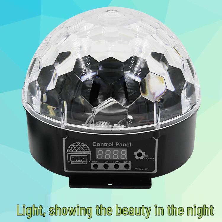 Seven-Color LED Crystal Magic Ball Sound-Activated Mini Stage Light