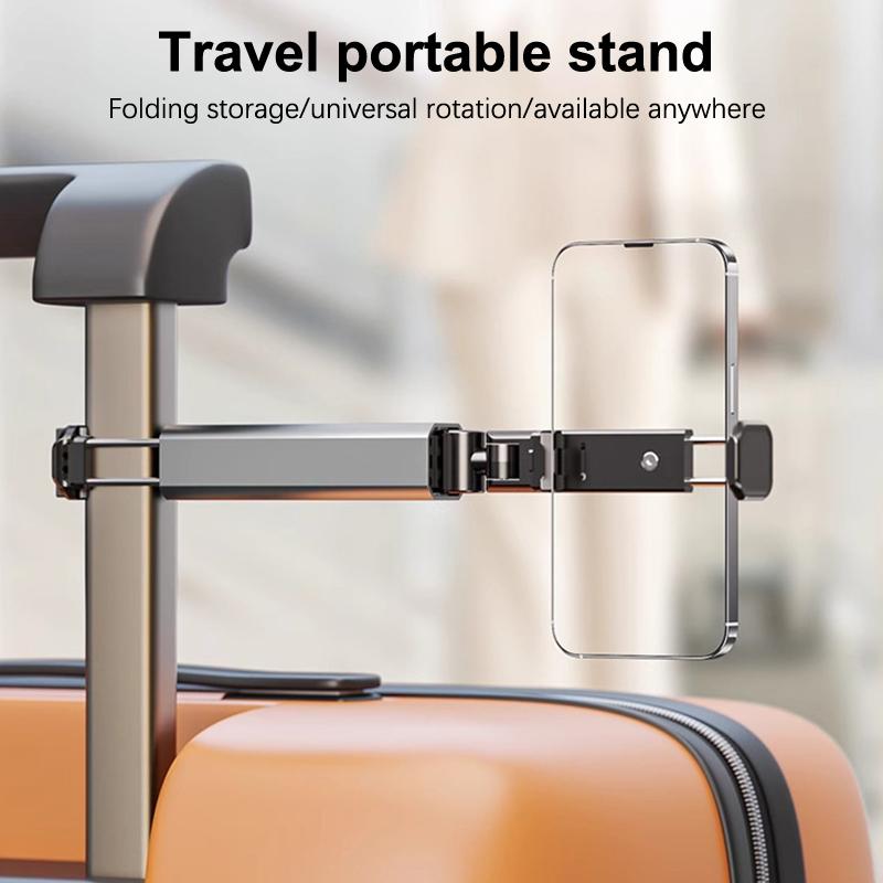 Portable Travel Phone Holder Desk Foldable Mount Airplane Train Seat Car Selfie Bracket Adjustable Rotatable Phone Holding Stand