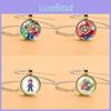 Adorable Cartoon Mario Necklace With Charming Princess Peach Pendant For Stylish Sweater Accessory