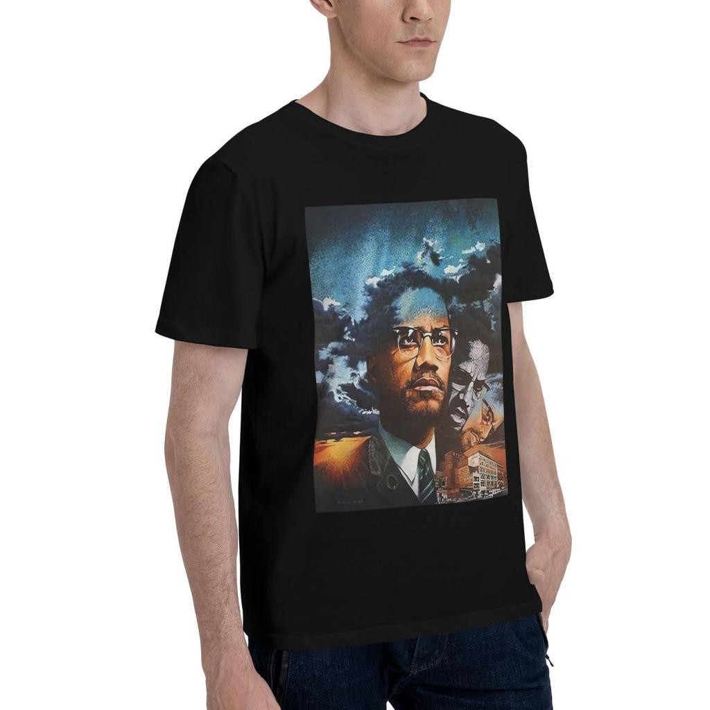 Malcolm X Graphic 100 Cotton Casual Breathable Confortable Manga Funny TShirt For Men Clothes Men
