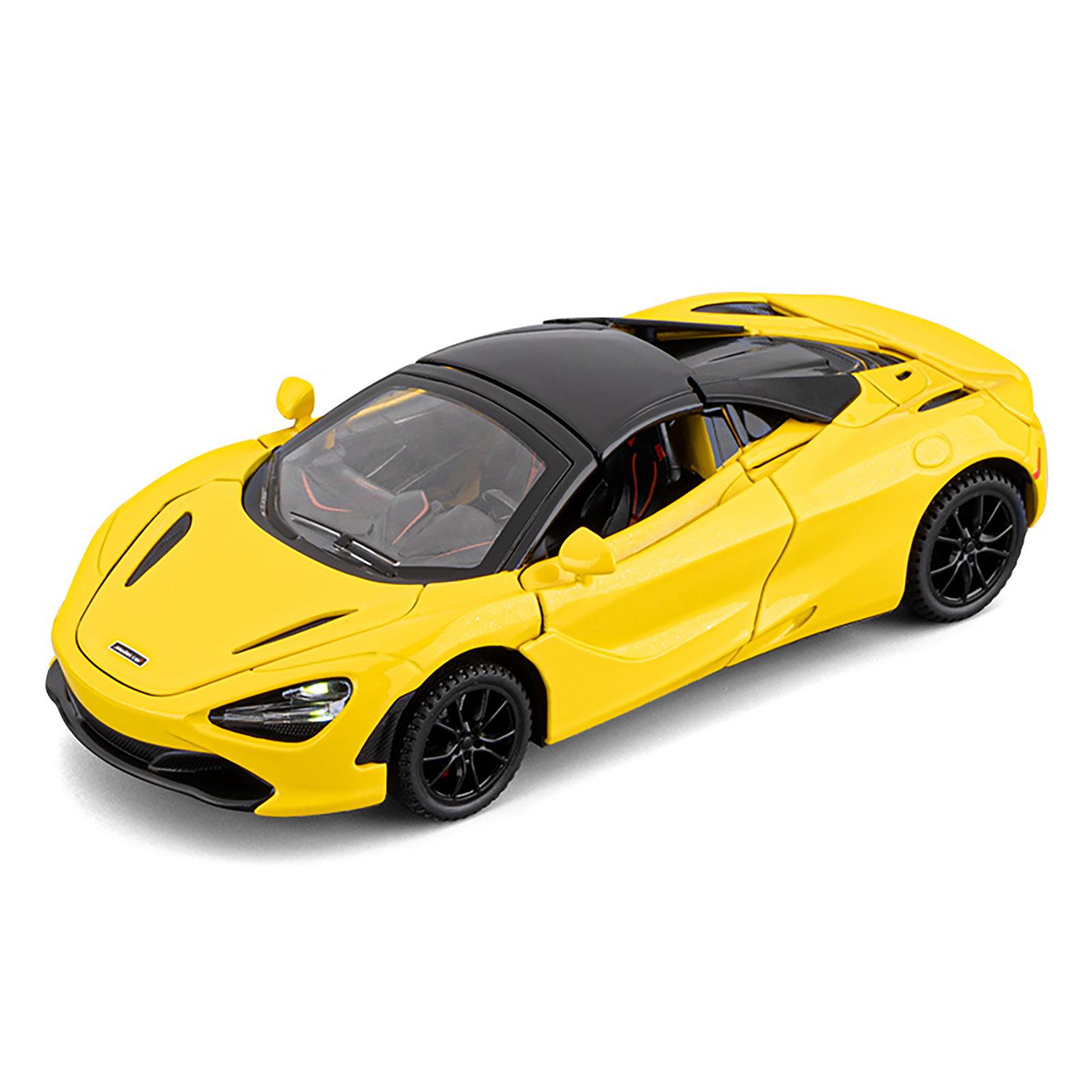 

1/32 McLaren 720s Supercar Sports Alloy Diecast Model Car Sound & Light High Simulation Hobby Collection Birthday Gifts for Boy жёлтый