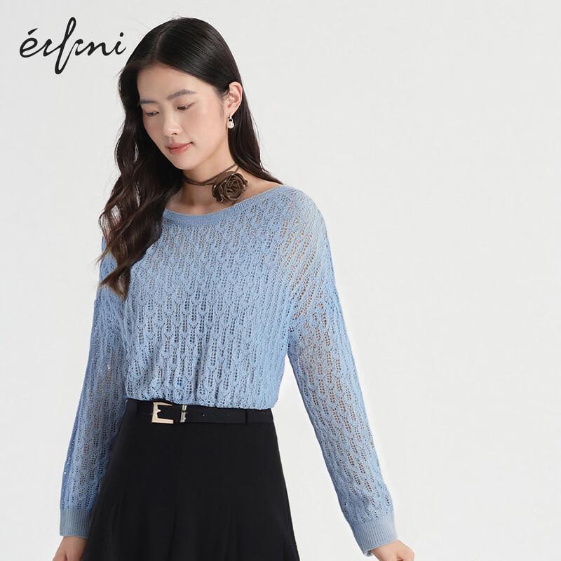 

Ажурный вязаный пуловер-накидка Eifini S