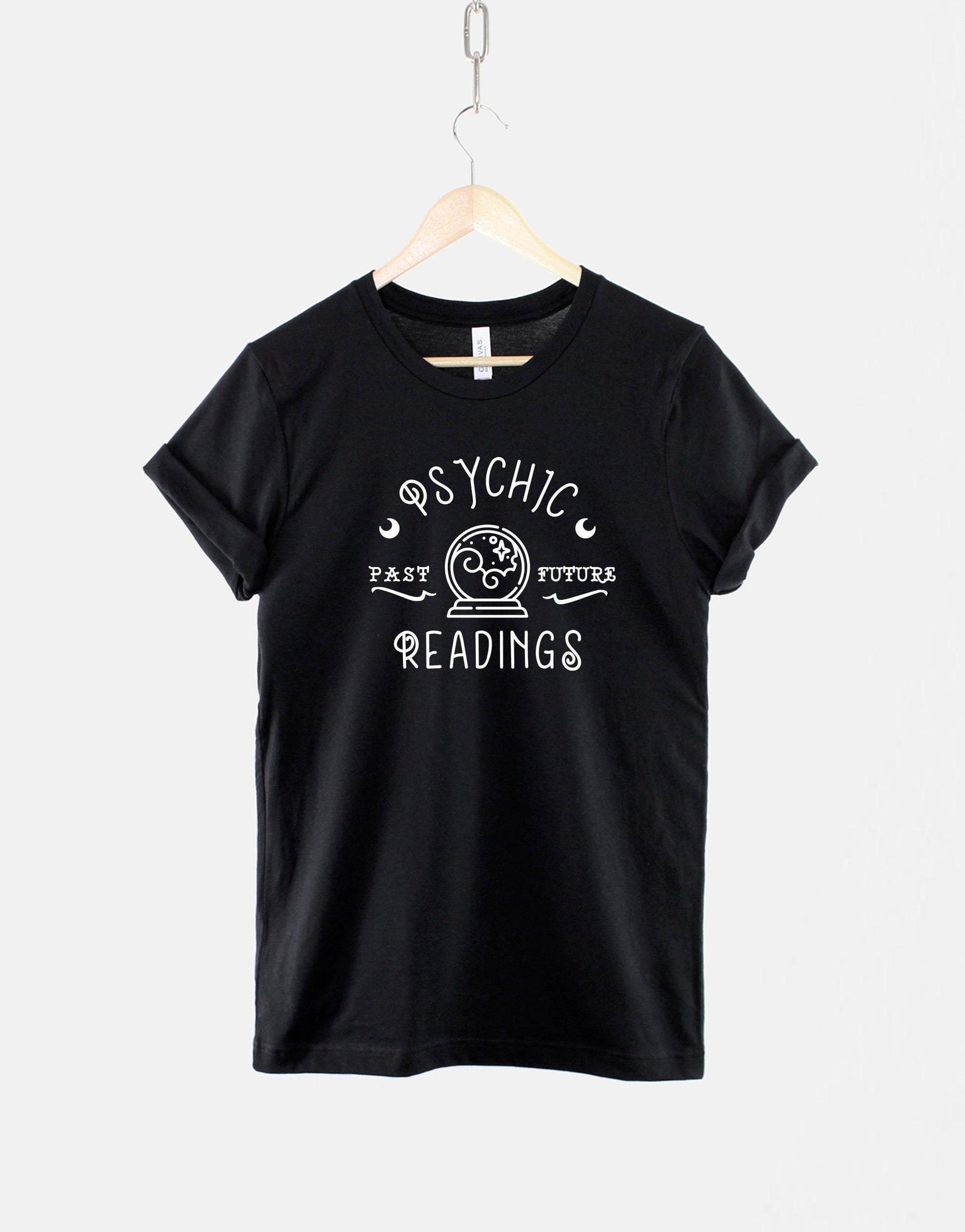 Psychic Readings Shirt, Gothic Tarot Card T Shirt, Witchy Spiritual Graphic Tee, Gift for Tarot Lover 3XL