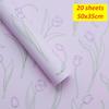 Retro Wrapping Paper Romantic Flower Wrapping Paper Kraft Gift Paper Florist Bouquet Packaging Material For Gift Wrapping Pack