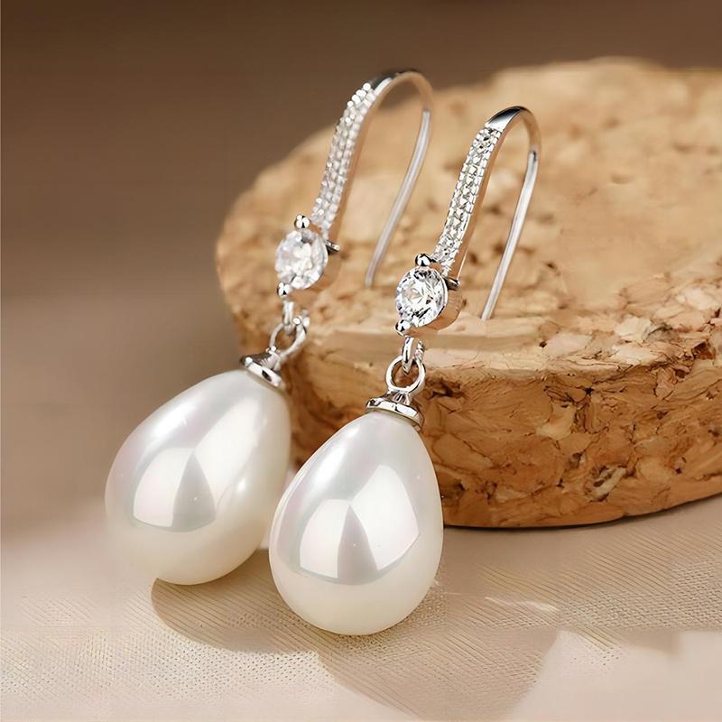 Fashion Water Drop Zircon Zircon Dangle Earrings for Women Bridesmaid Wedding Zircon