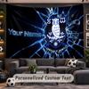 Wall Hanging Tapestry Custom NameSheffield Wednesday FC Pattern Personalized Printed Fabric Wall Decor