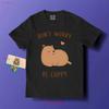 Capybara T Shirt Don Worry Be Cappy Cute Funny Merch Relaxed Clothing Vintage Top For Everyday Wear Stylish