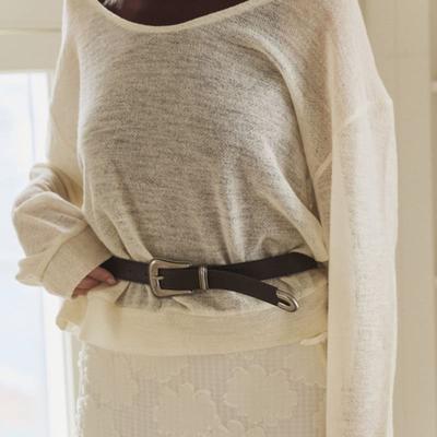 Delidi Flora Western Eco Leather Belt (dark Brown)