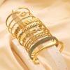 European and American Retro Gold Bracelet Irregular, Bracelet C-shaped Opening, Adjustable Bracelet Women