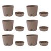 6pcs Plastic Flower Pot Gardening Plant Container Lightweight Plastic Planter for Home Balcony