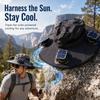 UV Protection Summer Fan Visor Cap Breathable Fishing Bucket Hat Solar Fan Hat  Hiking