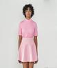 MAKE A TOAST Check Half Turtleneck Tee Pink