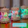 Carillon Rotante Luminoso: Castello nel Cielo con Base Luminosa - Regalo Perfetto per i Compleanni dei Bambini
