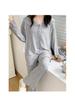 Maternity Lounge Set: Loose-Fit Plus Size Pajamas for Spring & Autumn - Ideal for Postpartum Nursing & Homewear