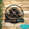 Unique Tailorable Metal Wall Art DJ Themed Design with Personalized Text Ideal for Home Office Man Cave Handcrafted B&W