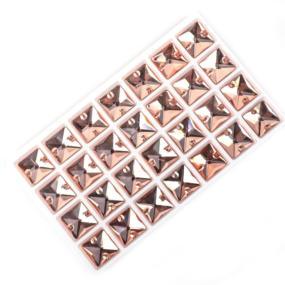 

Плоское дно Ручная вышивка Квадратный бриллиант Стекло Плоская пряжка Ручная вышивка Бриллиант Сделай сам Платье Свадебное платье Аксессуары 10 * 10mm 45pcs/bag шампанского