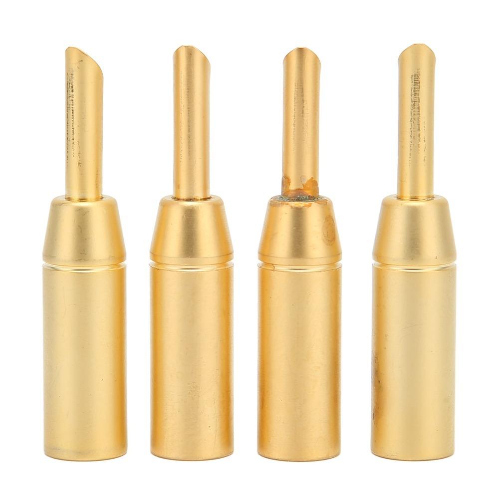 4PCS Double Screw Speaker Wire Connectors Open Screw Banana Plugs  For Audio Video Receiver
