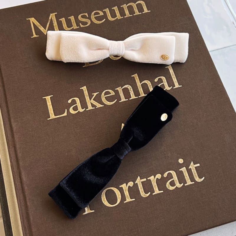 FANTASTIC PLANET velvet layered ribbon hair pin (2colors)
