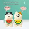 Japanese Cat Bonsai Watermelon Ornament - Trendy Resin Zakka Decoration