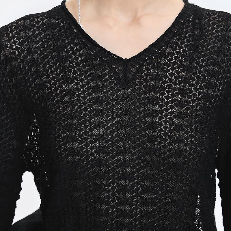 JNBY Summer V-Neck Long Sleeve Knitted Sweater