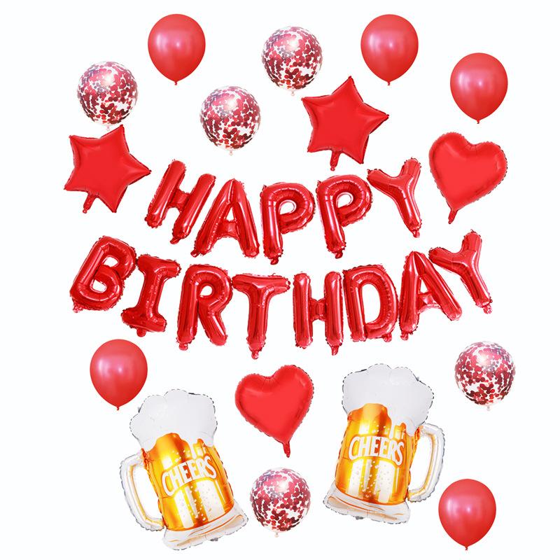 Champagne Bottle Set Aluminum Film Balloon Birthday Party Party Decoration Aluminum Foil Balloon