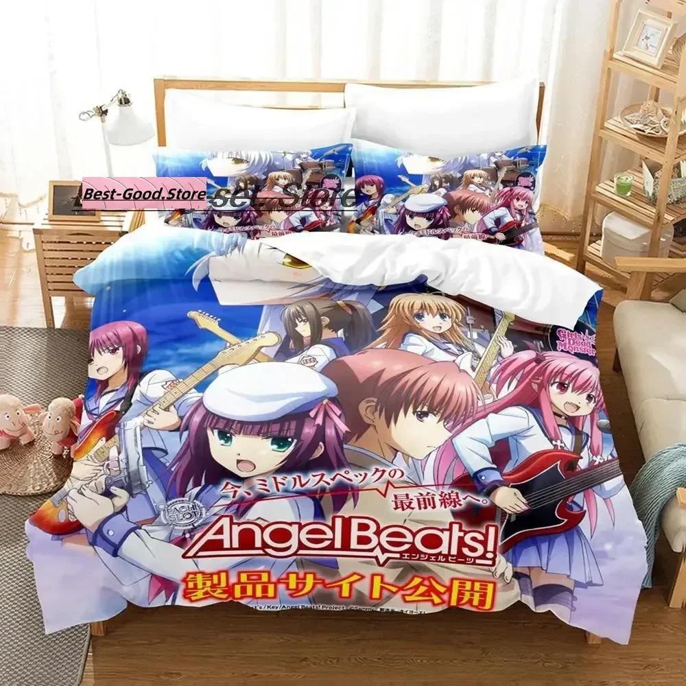 Top  Angel Beats Bedding Set Duvet Cover Full Queen King Size Pillowcase Bed Printed Bed Set Aldult Kid Bedroom Single Twin