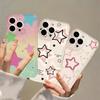 Cute Flash Star Pattern Case For Samsung Galaxy S25 S24 S23 Ultra S22 S21 S20 Plus S23 S24 FE A56 A36 A26 Note 20 Ultra Cover