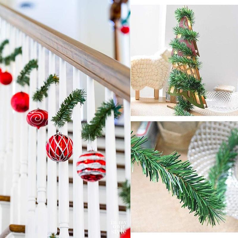 1Pcs Christmas Decoration Green Garland Artificial Plant Wreath Ornament for Home Decor Party DIY New Year Xmas Tree Accessory