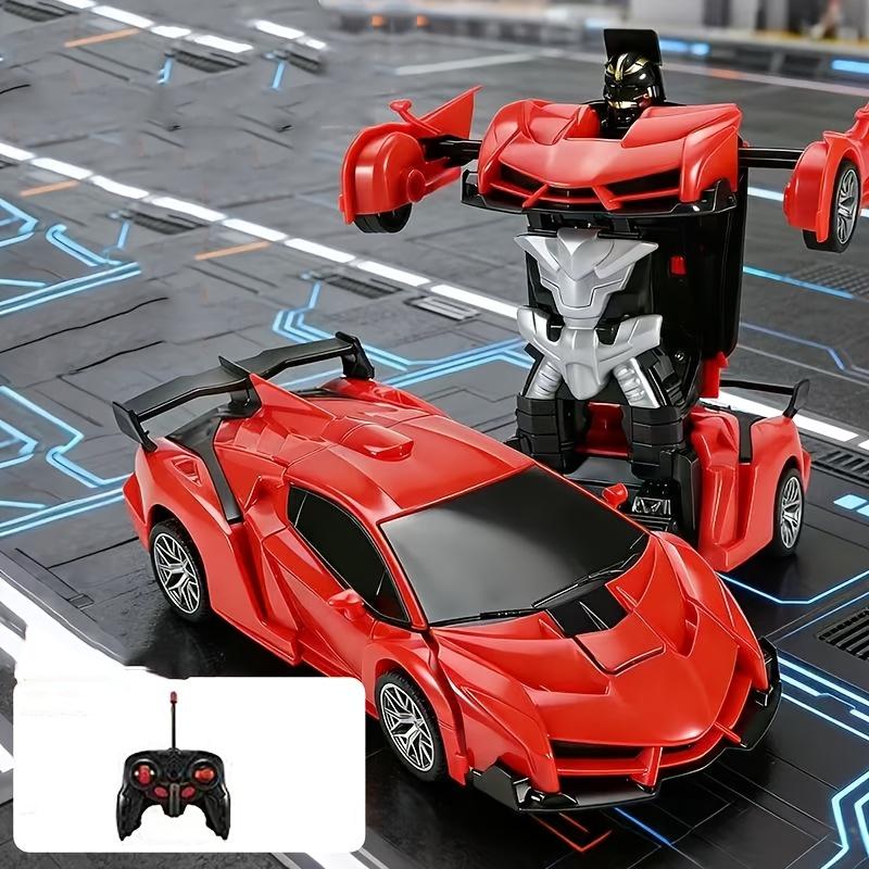 Transformable Remote-controlled Car, One-button Transformation and 360° Rotation for Car-robot, Suitable Gift for Children, Perf
