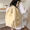 Zaino Portatile Colore Fresco Solido Grande Capacità Nylon Zaino Scolastico per Studenti Stile Coreano Borsa portaoggetti Borsa a Spalla Adolescente