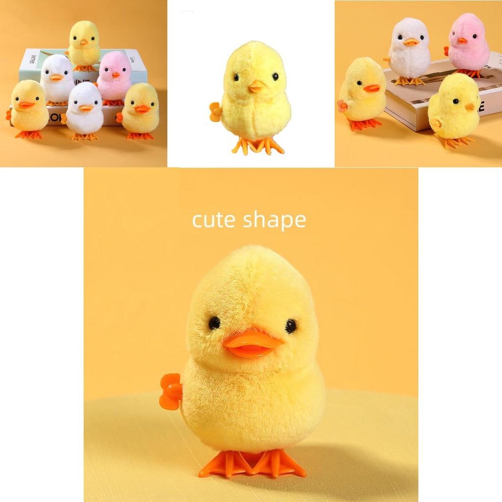 Cute Clockwork Jumping Chick Duck Stuffed Toy For Easter Party Gift