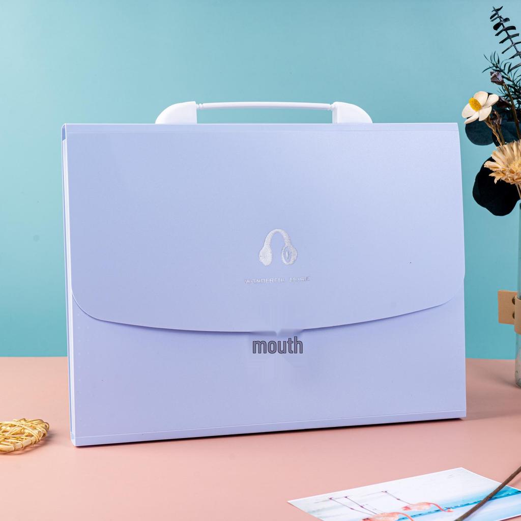 Student Blue 13-Layer Accordion File Folder - A4 Capacity Organizer