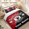 Custom Name Bedding Set 3 PiecesManchester United Print Duvet Cover + 2 Pillowcases Soft Bed Decor
