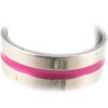 Silver Pink 'Peaceful' Steel Ring - 7 Mm