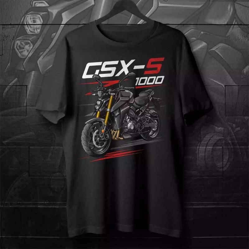 

2025 Summer Cotton Round Neck Short Sleeves for Women Suzuki GSX-S1000 2021-2024 - Motorcycle T-Shirt for Street Riders S
