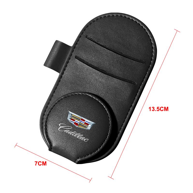 Car Styling Leather Car Sun Visor Glasses Case Holder Accessories For Cadillac CTS STS DTS SRX XLR ATX Escalade Seville Tiburon